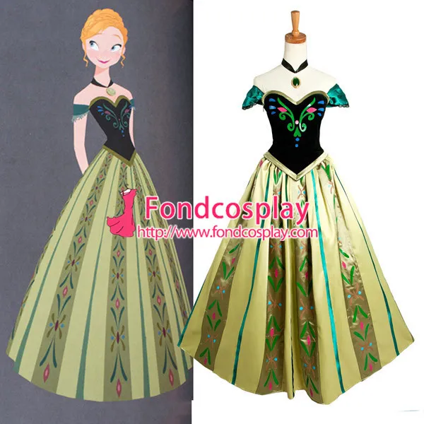 Movie Anna Coronation Dress  Costume Cosplay Tailor-Made[G1240]