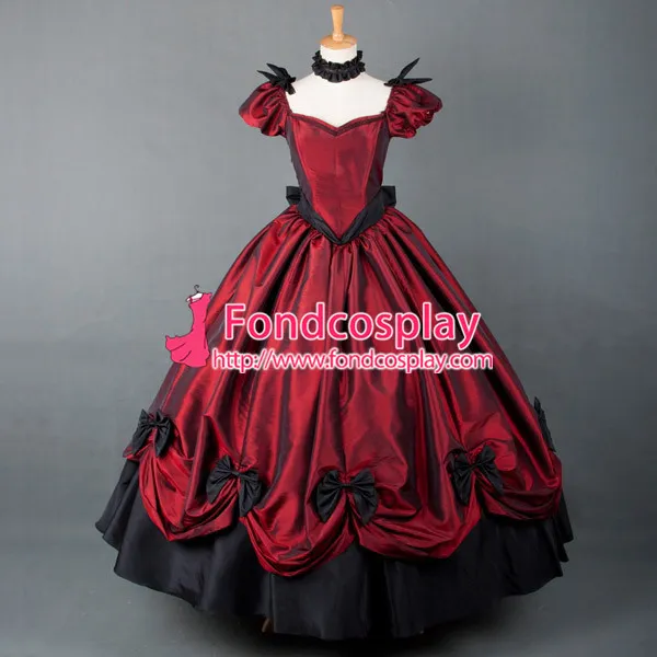Victorian Rococo Medieval Gown Ball Dress Gothic Tafetta Cosplay Costume Tailor-Made[G769]