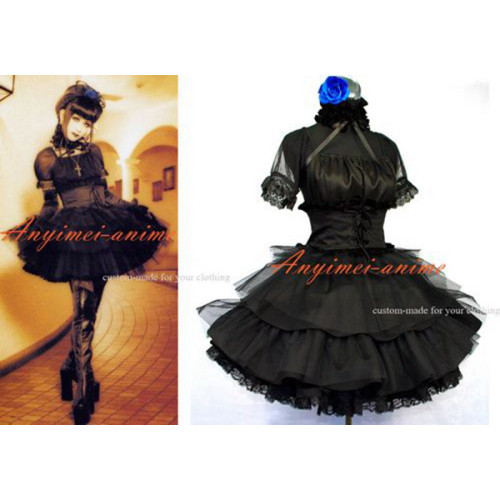 Japan Visual J-Rock Black Dress Cosplay Costume Tailor-Made[CK082]