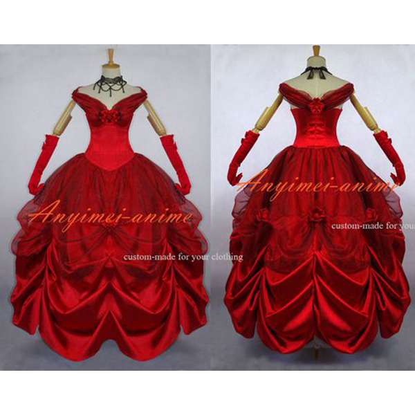 Anime Princess Belle Cosplay Costume Luxury Red Party Dress Belle Halloween  Uniform Carnival Long Dress Christmas Outfits  Cosplay Costumes   AliExpress