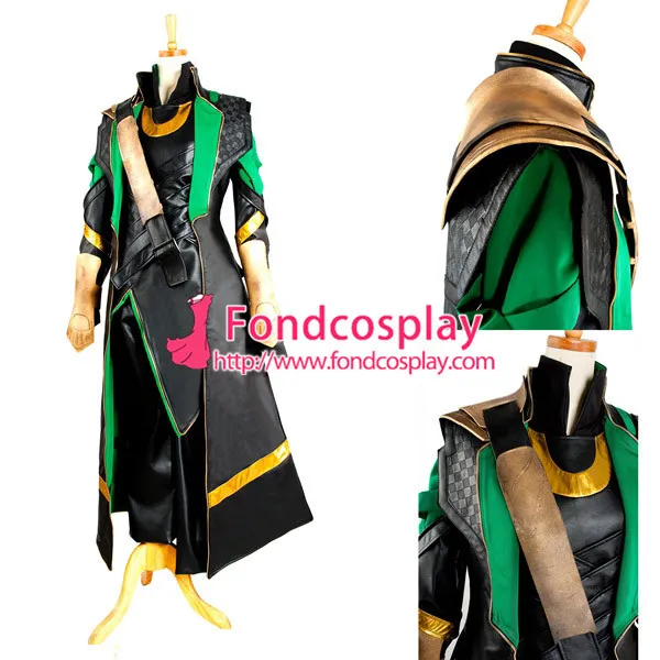 The Avengers Loki Outfit Jacket Coat Moive Cosplay Costume Tailo-Made[G990]