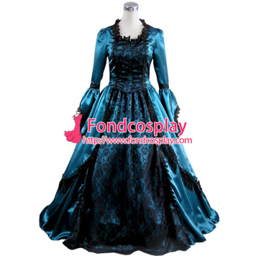 Gothic Lolita Punk Medieval Gown Ball Long Evening Dress Jacket Tailor-Made[CK1394]