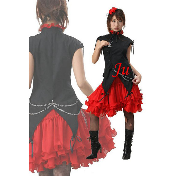 Gothic Lolita Punk Fashion Dress Outfit Cosplay Costume Tailor-Made[CK543]