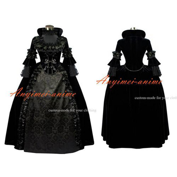 Victorian Rococo Medieval Gown Ball Dress Outfit Gothic Punk Velvet Cosplay Costume Tailor-Made[G454]