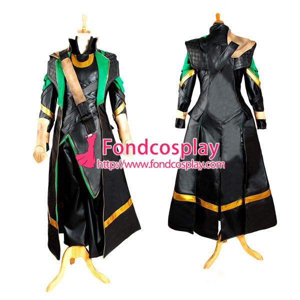 The Avengers Loki Outfit Jacket Coat Moive Cosplay Costume Tailo-Made[G990]