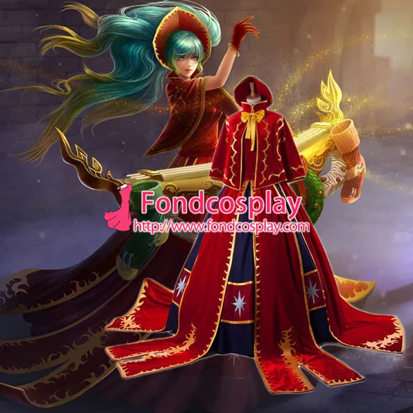 Lol Sona Maven Of The Strings Dress Game Cosplay Costume Tailor-Made[G928]