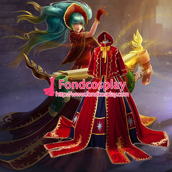 Lol Sona Maven Of The Strings Dress Game Cosplay Costume Tailor-Made[G928]