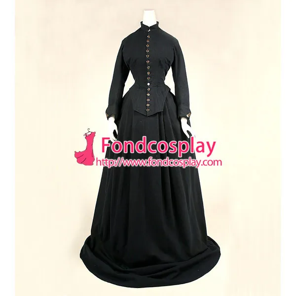Victorian Rococo Medieval Gown Ball Dress Gothic Linen Cosplay Costume Custom-Made[G842]