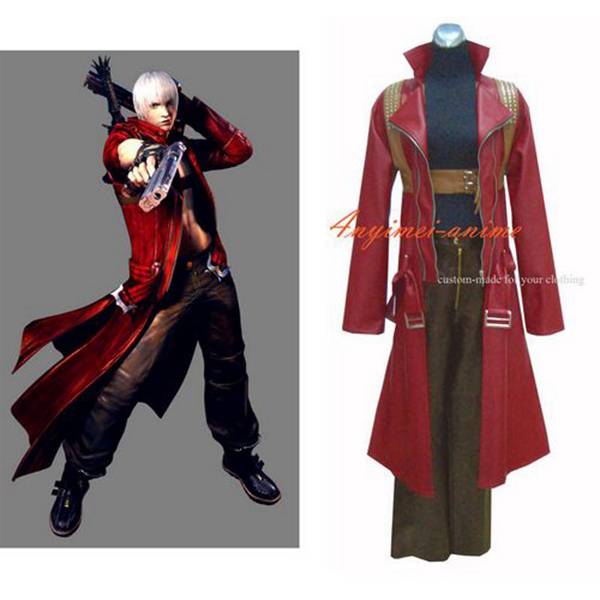 Unisex's Devil May Cry Dante Cosplay Costume Jacket coat Free shipping