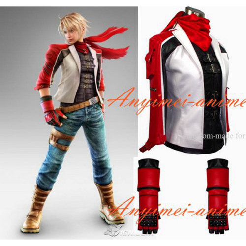 Tekken 6 Leo Jacket Coat Glove Game Cosplay Costume Custom-Made[G557]