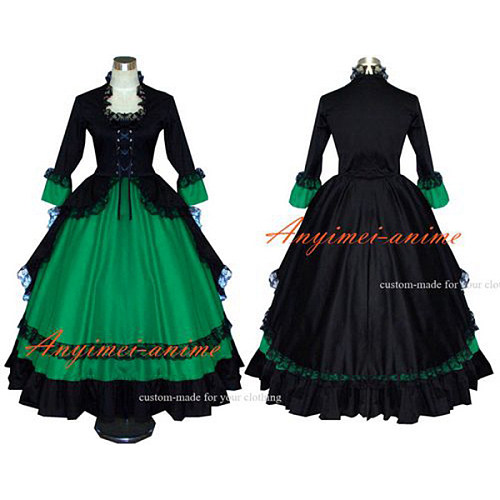 Gothic Lolita Punk Ball Medieval Gown Dress Cosplay Costume Custom-Made[G515]