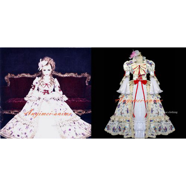 Gothic Versailles-Hizaki Dress Japan Visual Rock Outfit Cosplay Costume Custom-Made[CK1271]