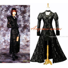 Gothic Lolita Dress Di Ren Grey-Shinya Visual Rock Cosplay Costume Custom-Made[G590]