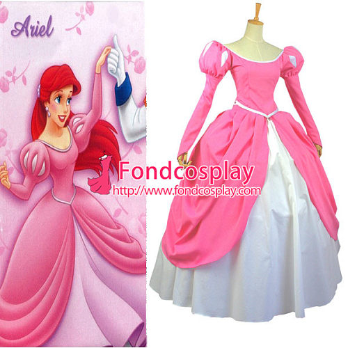 Beautiful Pink Princess Ariel Dress Cosplay Costume Custom-Made[G904]