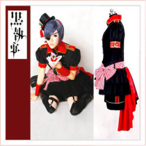Black Butler Kuroshitsuji Ciel Phantomhive Women'S Black And Red Dress Cosplay Costume Tailor-Made[CK1352]