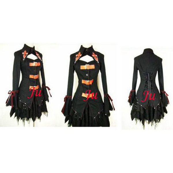 Gothic Lolita Punk Fashion Jacket Coat Dress Cosplay Costume Tailor-Made[CK350]