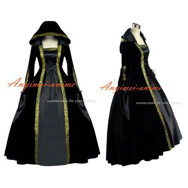 Victorian Rococo Medieval Gown Ball Dress Gothic Punk Velvet Cosplay Costume Tailor-Made[G411]