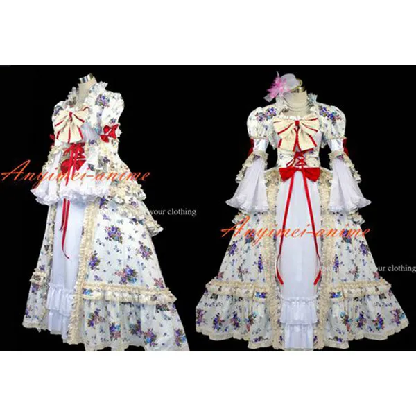 Gothic Versailles-Hizaki Dress Japan Visual Rock Outfit Cosplay Costume Custom-Made[CK1271]