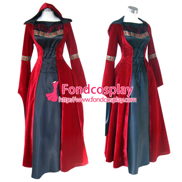 Victorian Rococo Medieval Gown Ball Dress Gothic Punk Velvet Cosplay Costume Tailor-Made[G235]