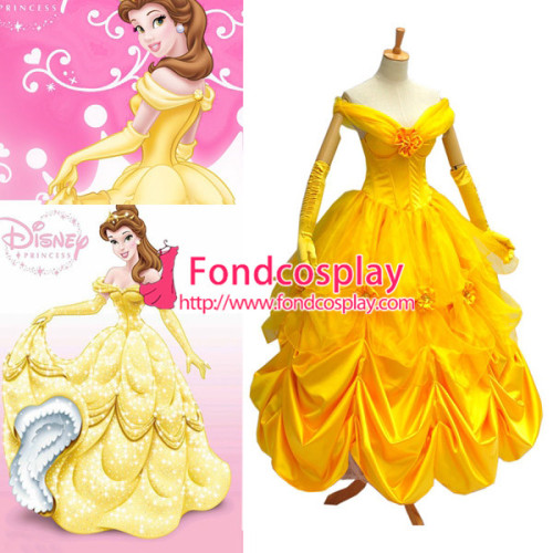 Belle Princess Dress Movie Costume Cosplay Custom-Made[G537]