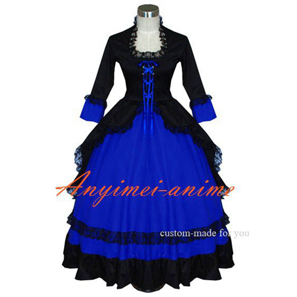 Gothic Lolita Punk Ball Medieval Gown Dress Cosplay Costume Custom-Made[G514]