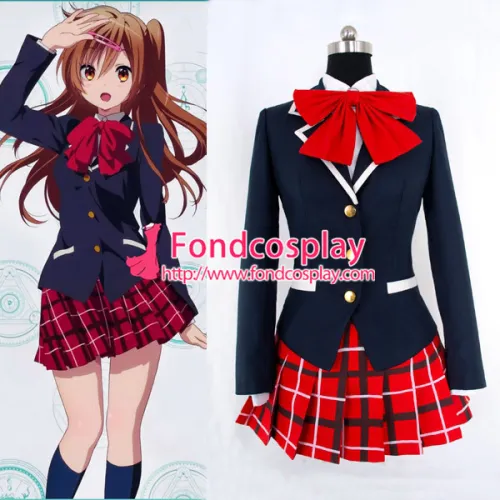 Demo Koi Ga Shitai! Shinka Nibutani School Uniform Red Tie Cosplay Costume Tailor-Made[G863]
