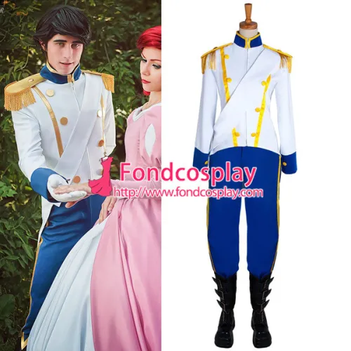 The Little Mermaid Princess The Prince Jacket Pants Movie Cosplay Costume Custom-Made[G655]