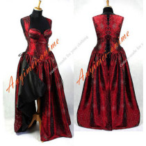 Sexy Gothic Lolita O Dress The Story Of O With Bra Satin Maid Dress Cosplay Costume Custom-Made[G630]