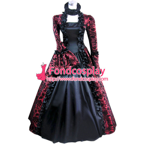 Gothic Lolita Punk Medieval Gown Figure Ball Long Evening Dress Jacket Tailor-Made[CK1366]