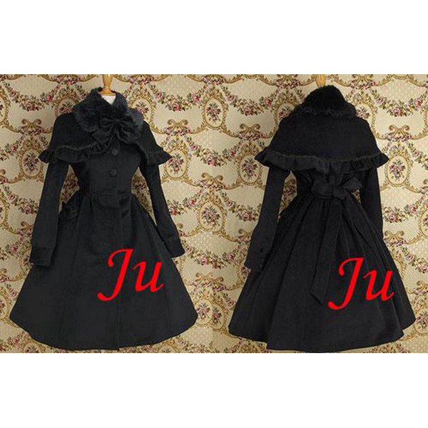 Cothic Lolita Punk Wool Coat Dress Cosplay Costume Tailor-Made[CK459]