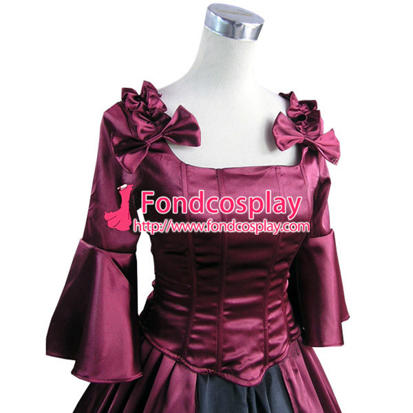 Gothic Lolita Punk Medieval Gown Violet Ball Long Evening Dress Jacket Tailor-Made[CK1404]