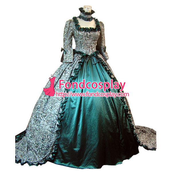 Gothic Lolita Punk Medieval Gown Figure Long Evening Dress Jacket Tailor-Made[CK1431]