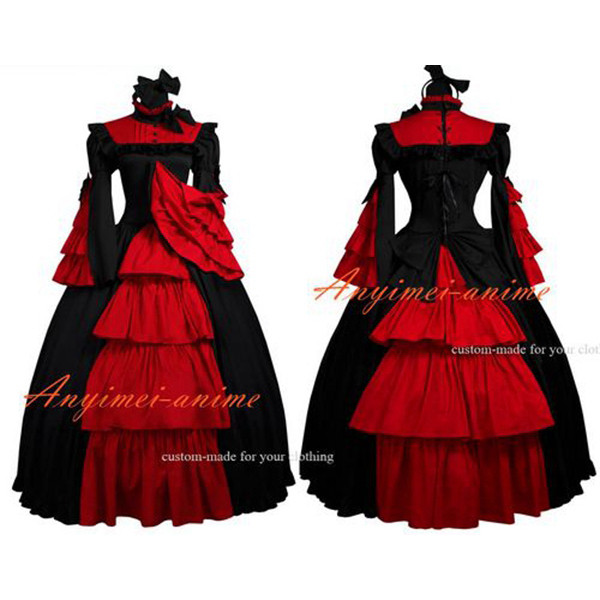 Medieval Gown Gothic Lolita Punk Ball Gown Dress Cosplay Costume Custom-Made[G496]