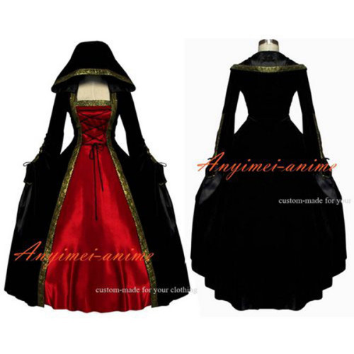 Victorian Rococo Medieval Gown Ball Dress Gothic Punk Velvet Cosplay Costume Tailor-Made[G517]