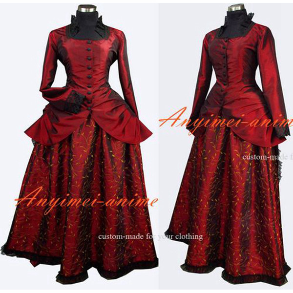 Elegant Gothic Punk Dress Medieval Victorian Rococo Gown Dress Cosplay Costume Custom-Made[G565]