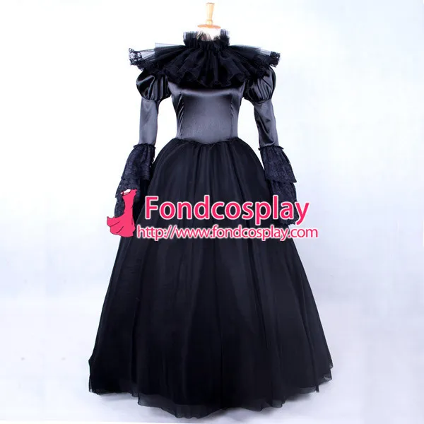 Visual J-Rock Balck Wedding Dress Gothic Punk Cosplay Costume Tailor-Made[CK420]
