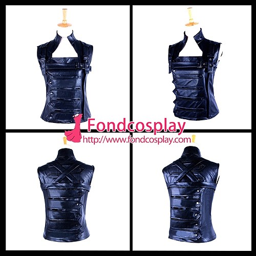 Captain America The Winter Soldier James Jacket Coat Outfit Vest Cosplay Costume Tailor-Made[G1342]