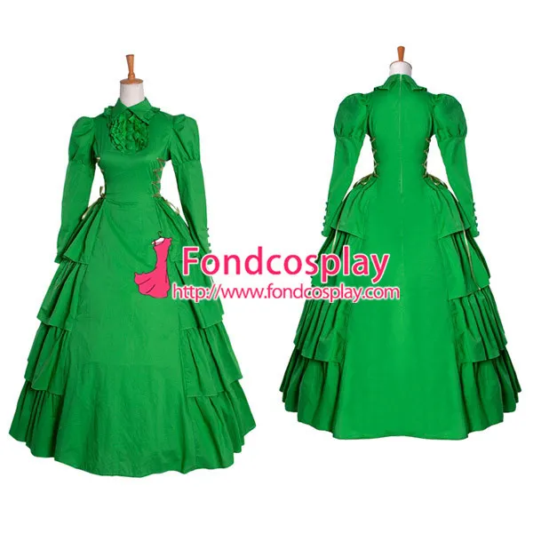 Victorian Rococo Gown Ball Costume Gothic Cotton Costume Tailor-Made[G1113]