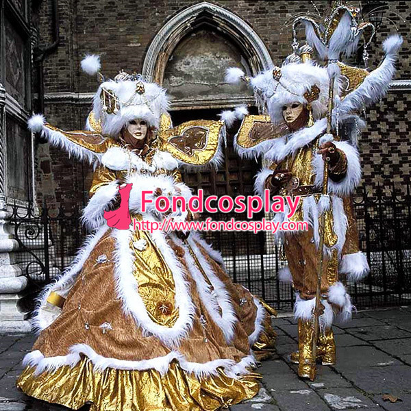 Carnival Of Venice Traditional Italian Clothing Cosplay Costume Custom-Made[G945]
