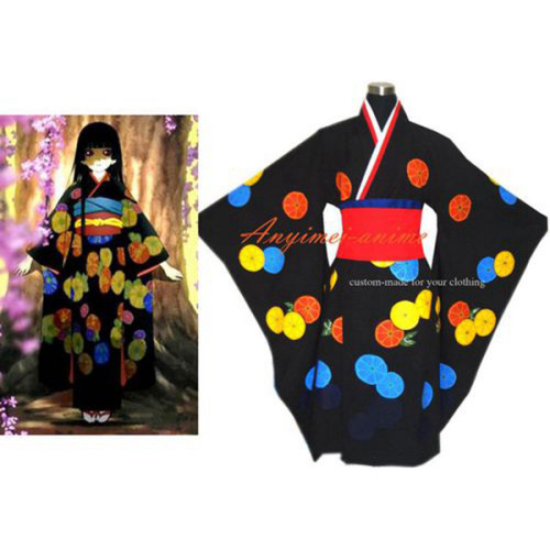 Hell Girl Enma Ai Japan Kimono Dress Cosplay Costume Tailor-Made[G259]