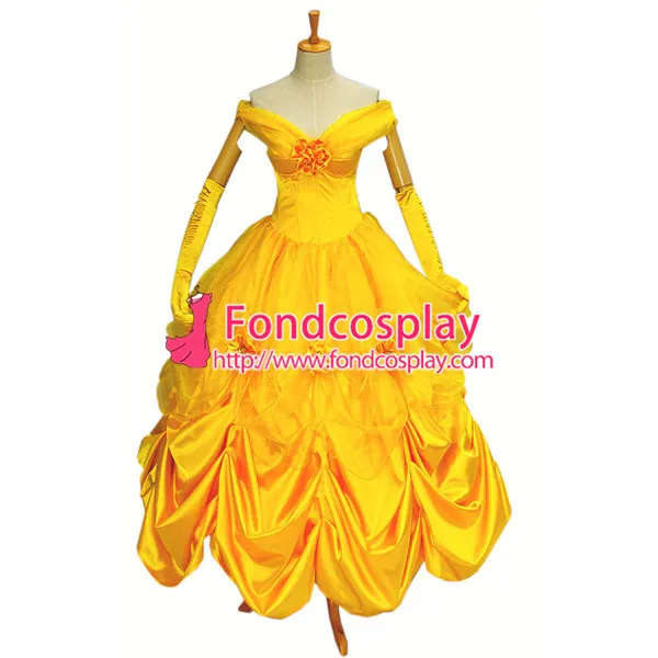 Belle Princess Dress Movie Costume Cosplay Custom-Made[G537]