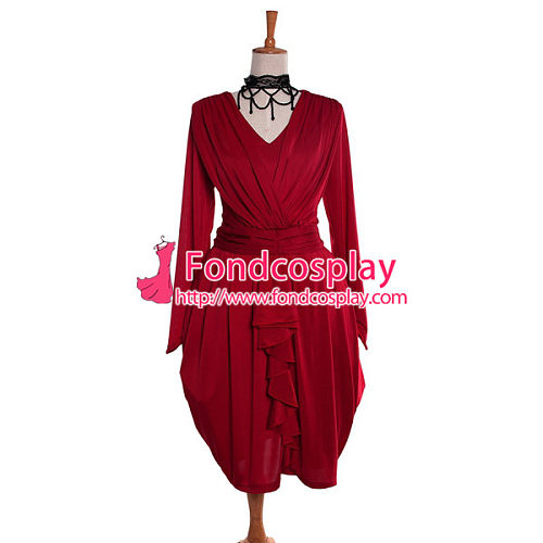 Gothic Lolita Red Gown Dress Cosplay Costume Tailor-Made[G987]