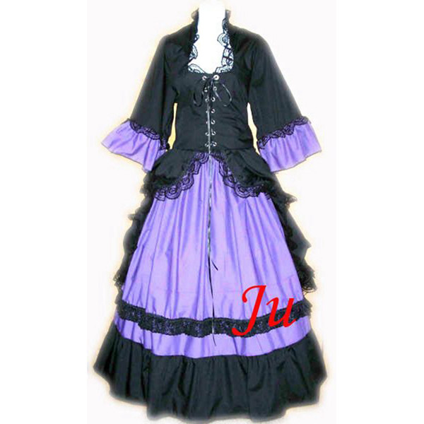 Medieval Gown Victorian Rococo Gown Ball Dress Gothic Punk Cotton Cosplay Costume Tailor-Made[CK193]