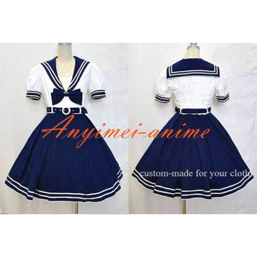 Navy Uniform Dress Lolita School Girl Cotton Dress Cosplay Costume Tailor-Made[CK1311]