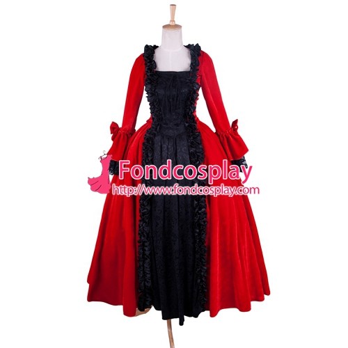 Victorian Rococo Medieval Gown Ball Dress Gothic Punk Velvet Dress Cosplay Costume Tailor-Made[G1355]