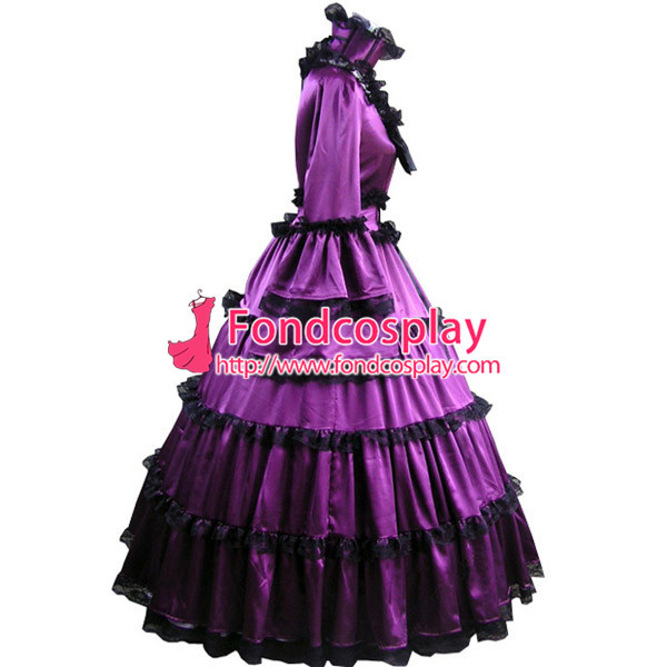 Gothic Lolita Punk Medieval Gown Grape Ball Long Evening Dress Jacket Tailor-Made[CK1414]