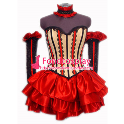 Chobits-Chii Red Satin Dress Cosplay Costume Tailor-Made[G020]
