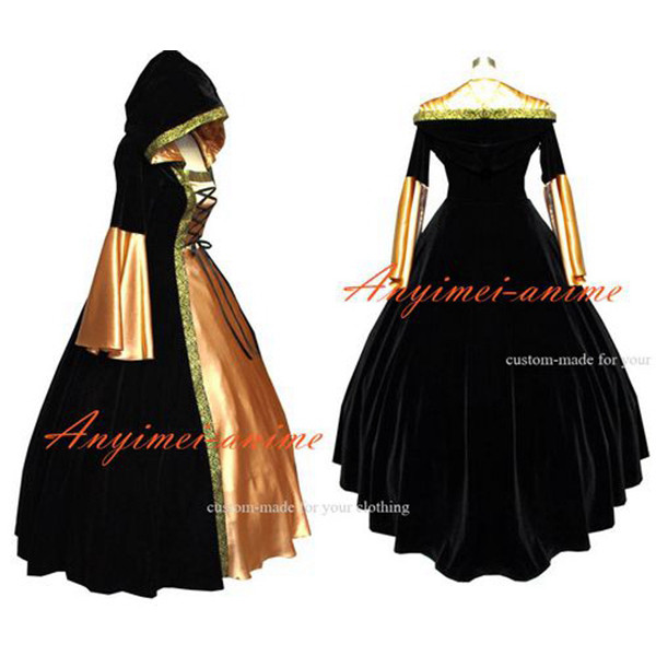 Victorian Rococo Medieval Gown Ball Dress Gothic Punk Velvet Cosplay Costume Tailor-Made[G525]