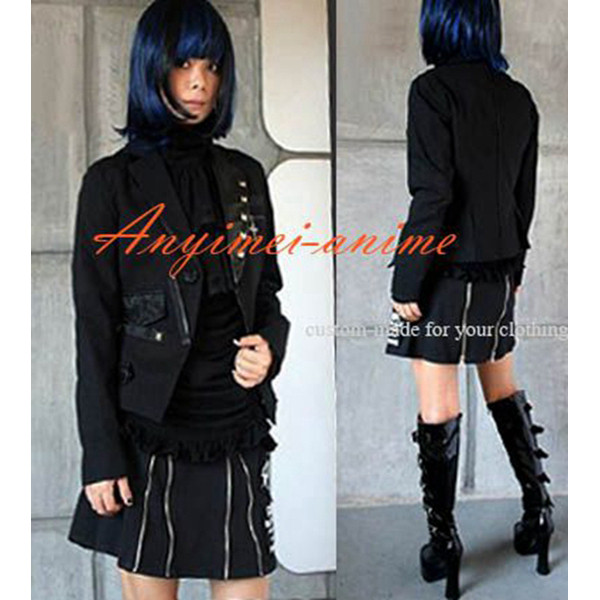 Gothic Lolita Punk Sweet Fashion Coat Black Jacket Small Leisure Suit Cosplay Costume Custom-Made[CK1276]