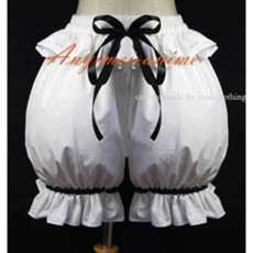 White Gothic Lolita Punk Bloomers Cotton Pants Have A Bowknot Custom-Made[G586]